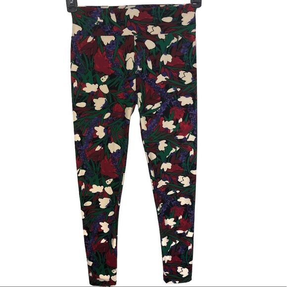 *MUST GO MAKE AN OFFER* LuLaRoe one size floral leggings - Picture 2 of 5